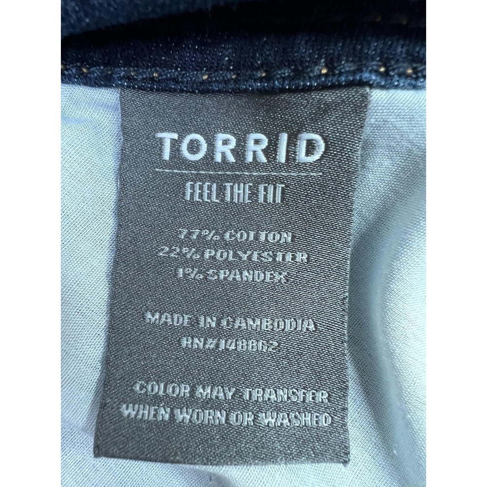 Torrid Luxe Slim Boot Jeans Womens 18R Blue Medium Wash Mid Rise Stretch Denim - Picture 6 of 12